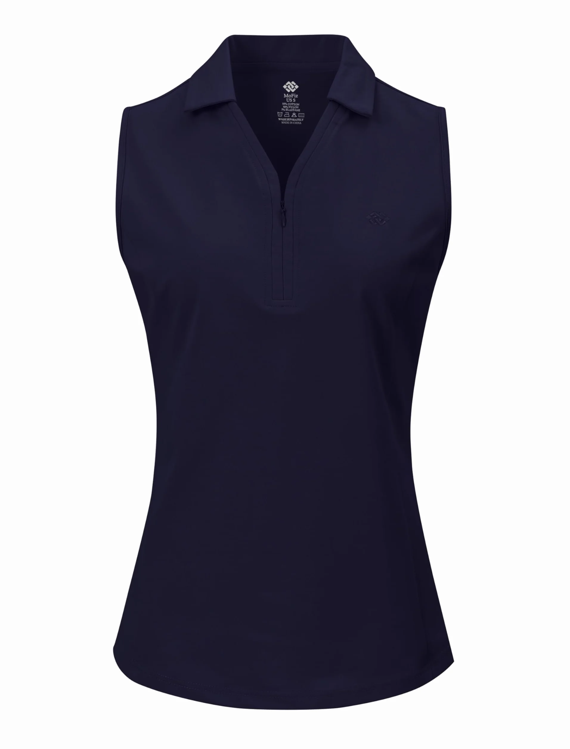 Polo de Golf pour Femme sans Manches Tennis Sport T-Shirt avec Bouton